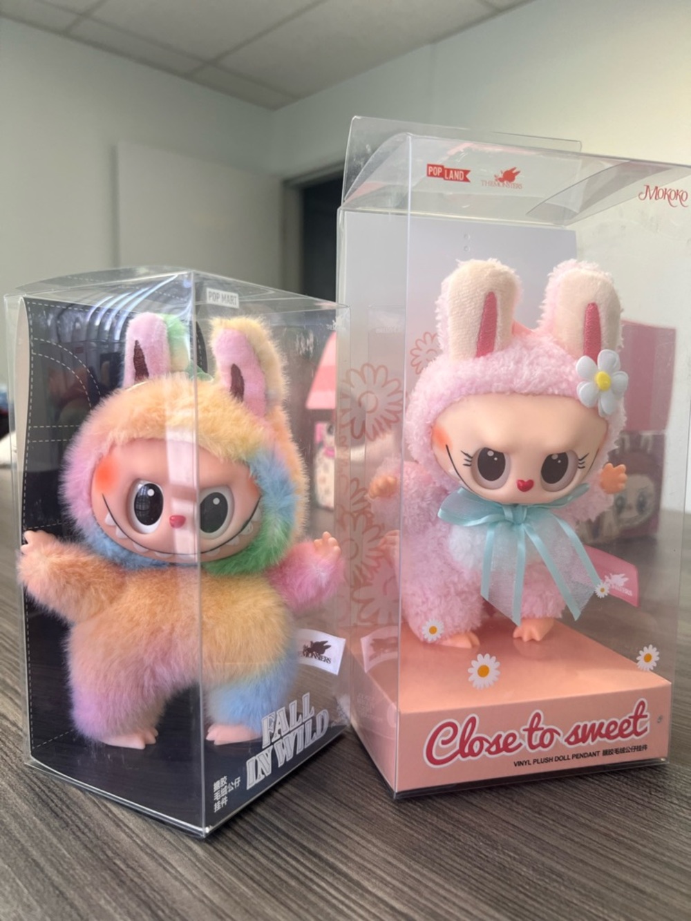 Kawaii Plush Monster Bag Charm - Vinyl Face Mascot Keychain